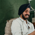 man using phone